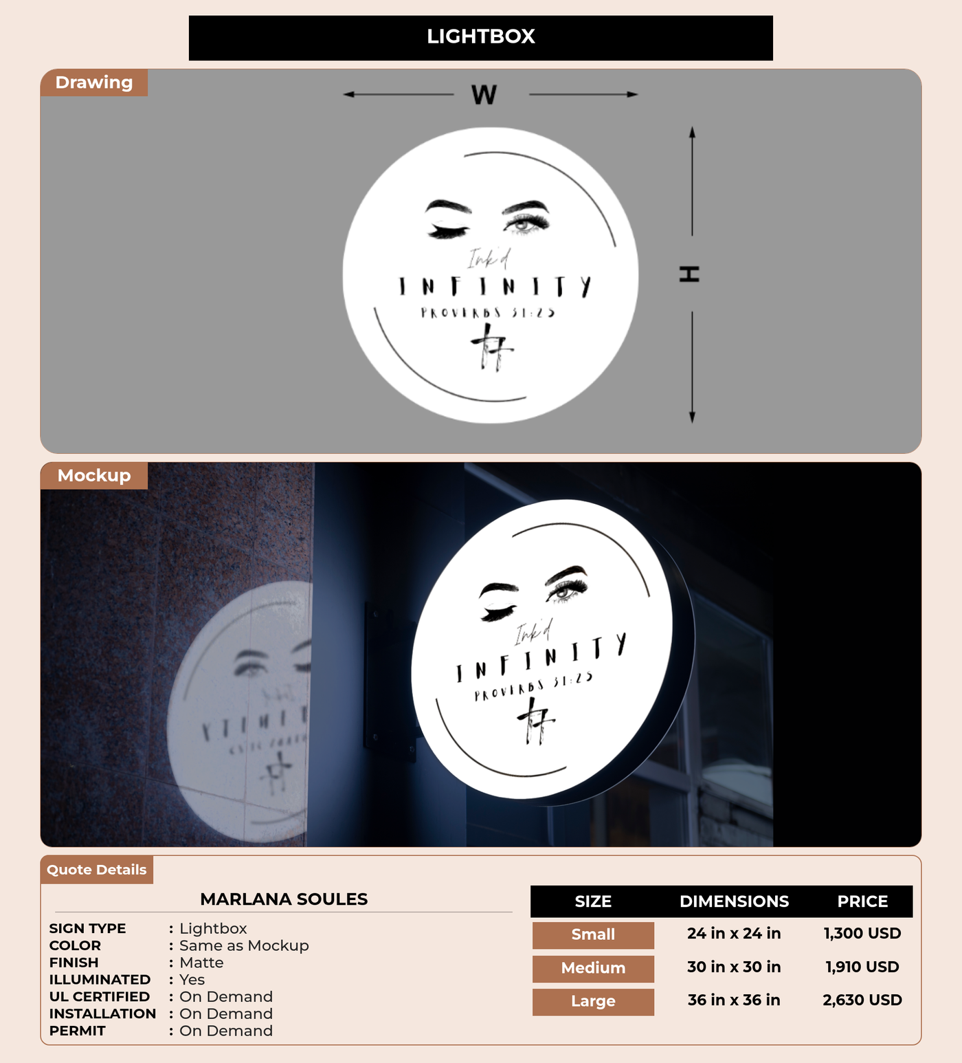 CUSTOM MOCKUP SIGN FOR Marlana Soules