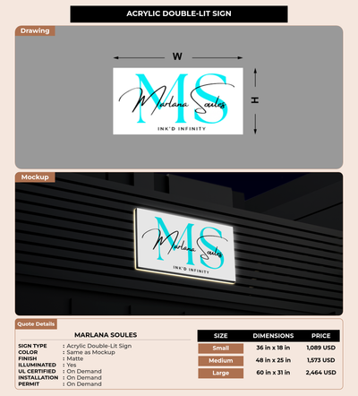 CUSTOM MOCKUP SIGN FOR Marlana Soules