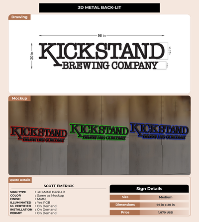 CUSTOM MOCKUP SIGN FOR SCOTT EMERICK