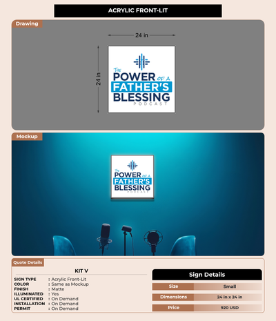 CUSTOM MOCKUP SIGN FOR Kit V