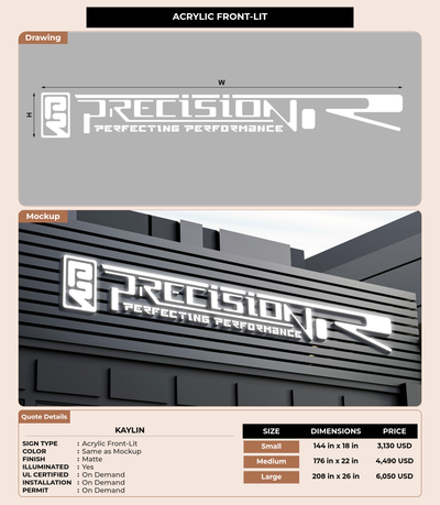 CUSTOM MOCKUP SIGN FOR Kaylin