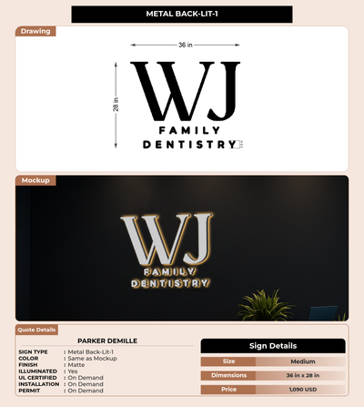 CUSTOM MOCKUP SIGN FOR Parker DeMille