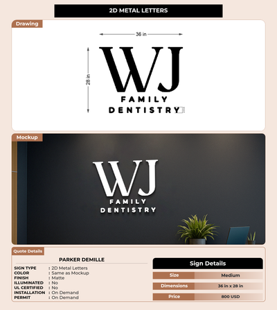 CUSTOM MOCKUP SIGN FOR Parker DeMille