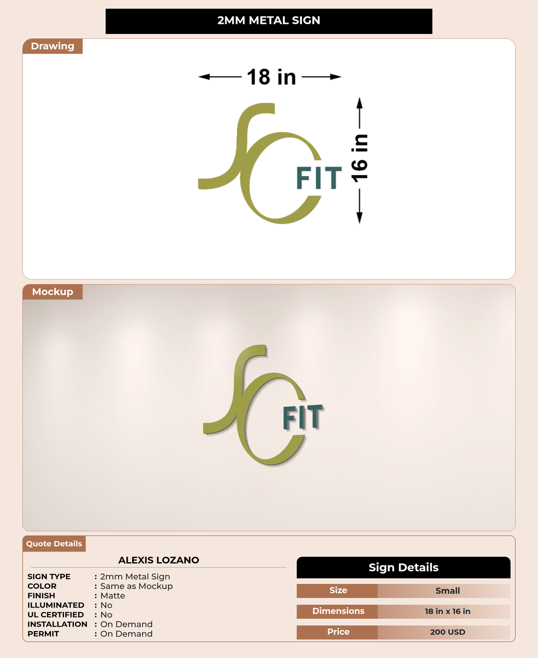 CUSTOM MOCKUP SIGN FOR Alexis Lozano