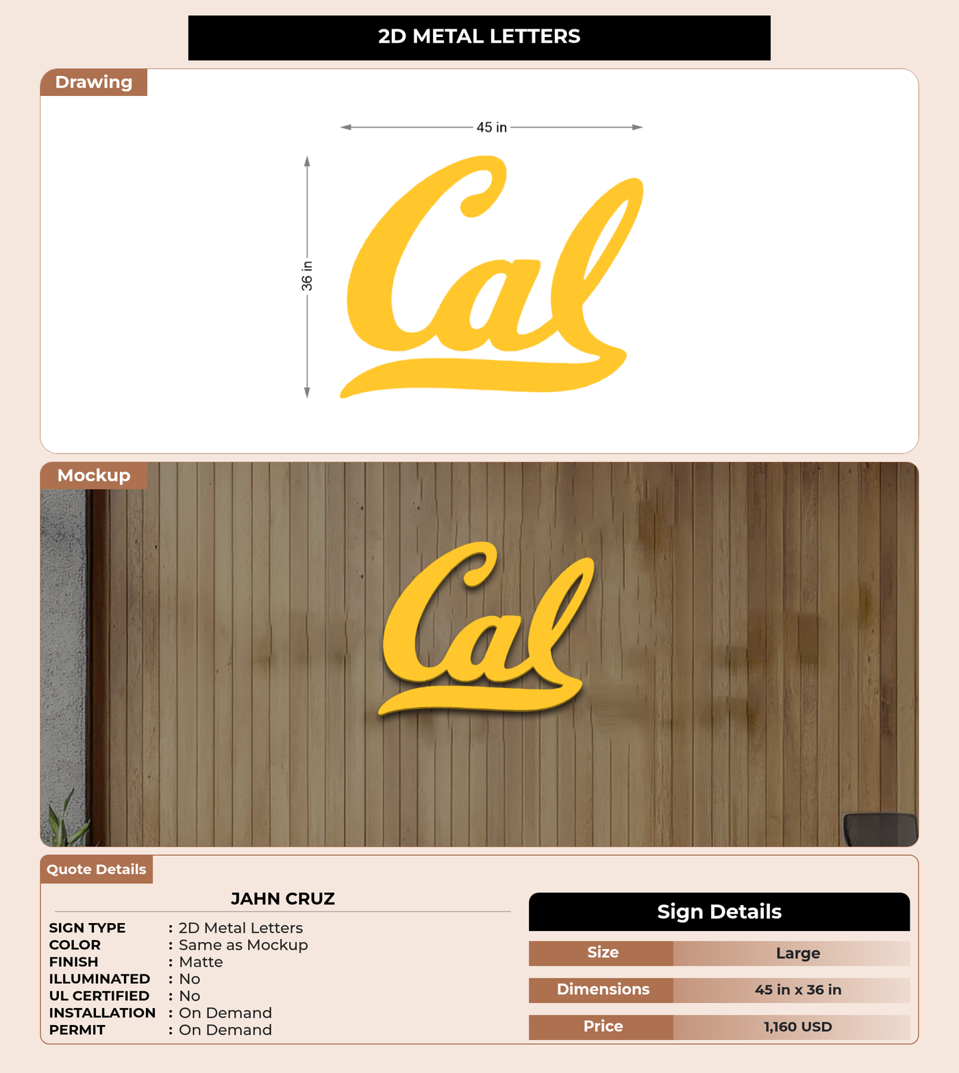 CUSTOM MOCKUP SIGN FOR Jahn Cruz