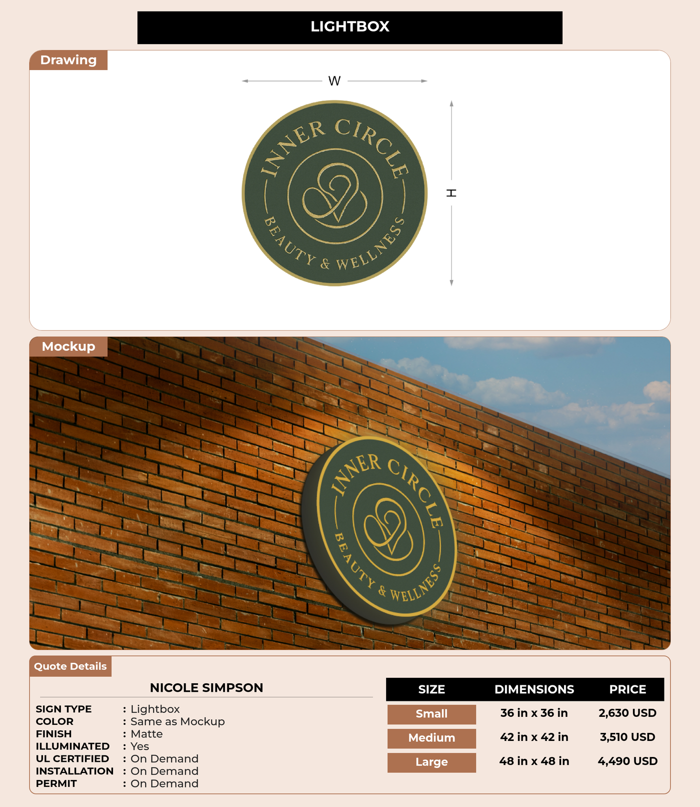 CUSTOM MOCKUP SIGN FOR Nicole Simpson
