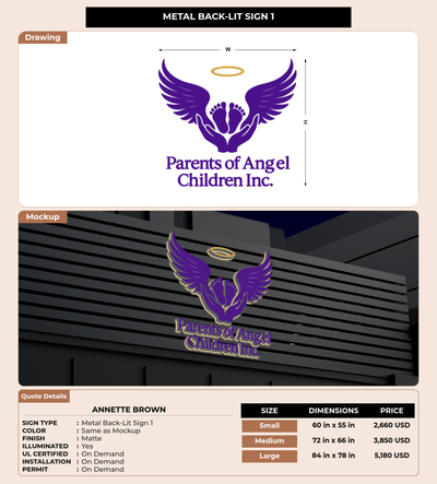CUSTOM MOCKUP SIGN FOR Annette Brown