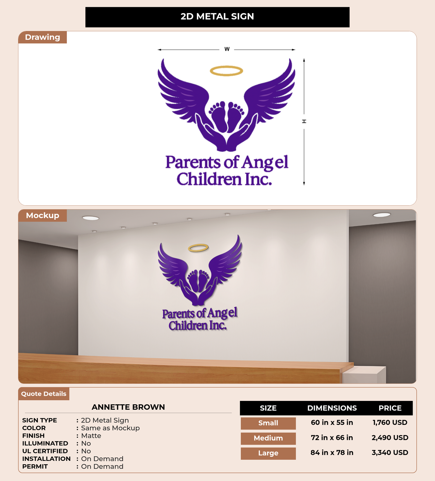 CUSTOM MOCKUP SIGN FOR Annette Brown