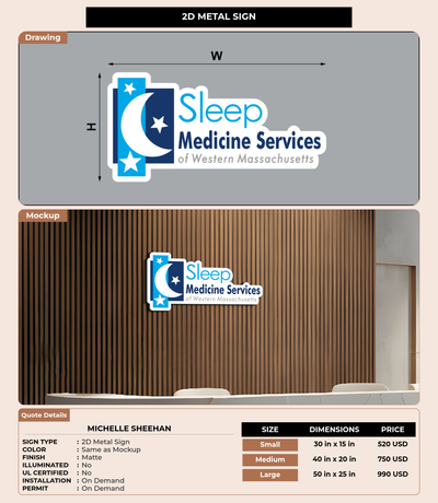 CUSTOM MOCKUP SIGN FOR Michelle Sheehan