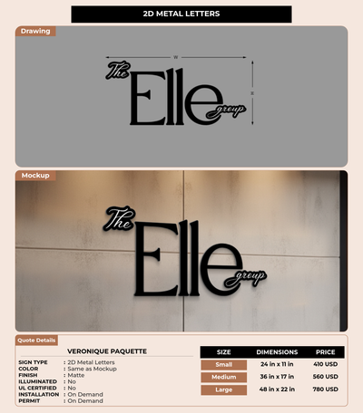 CUSTOM MOCKUP SIGN FOR Veronique Paquette