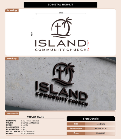 CUSTOM MOCKUP SIGN FOR Trevor Mann