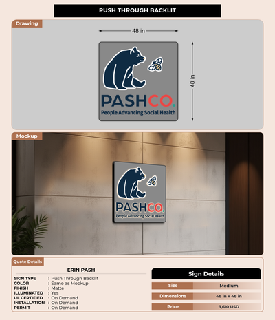 CUSTOM MOCKUP SIGN FOR Erin Pash