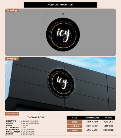 CUSTOM MOCKUP SIGN FOR Thomas Ross