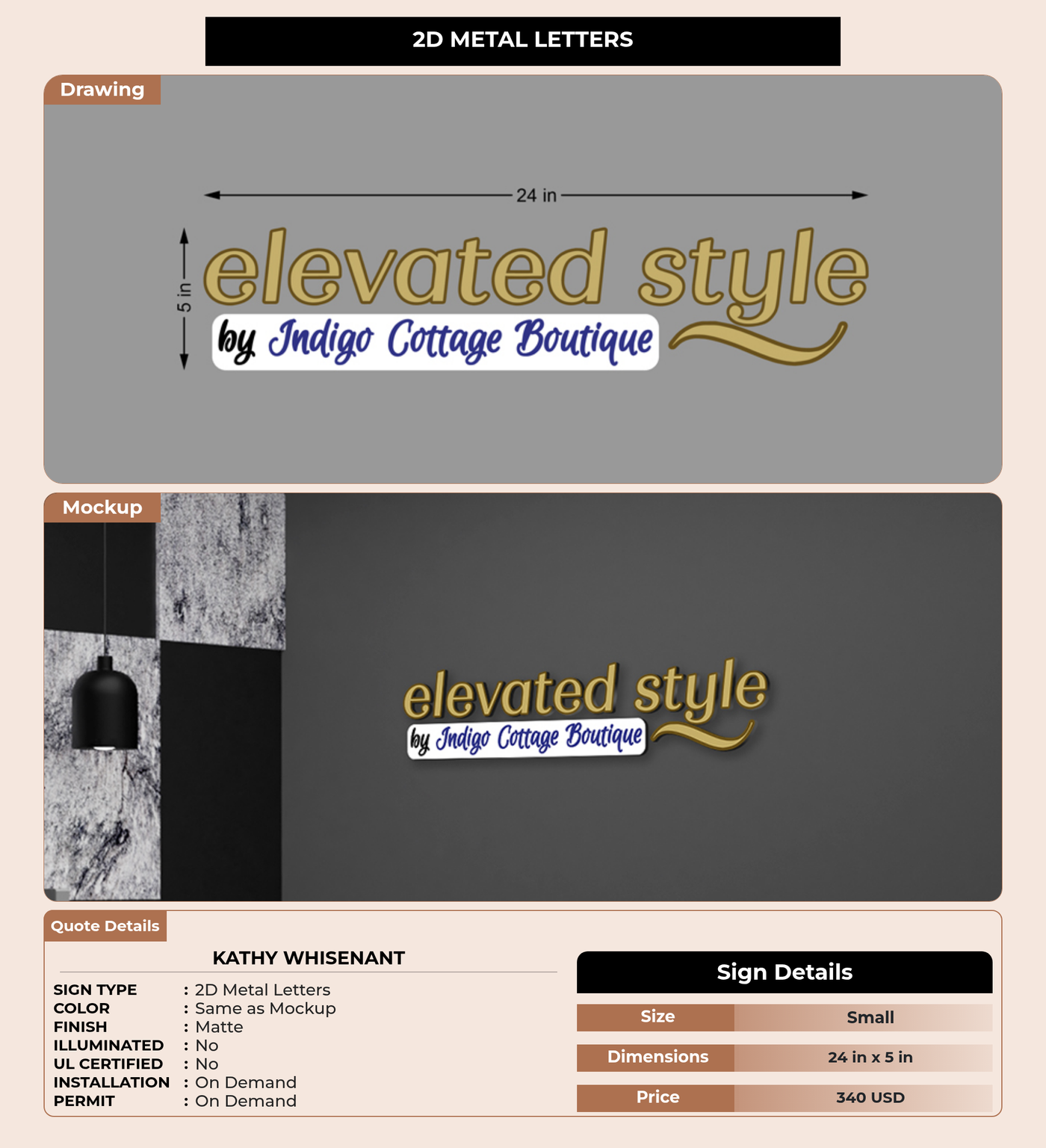 CUSTOM MOCKUP SIGN FOR Kathy Whisenant