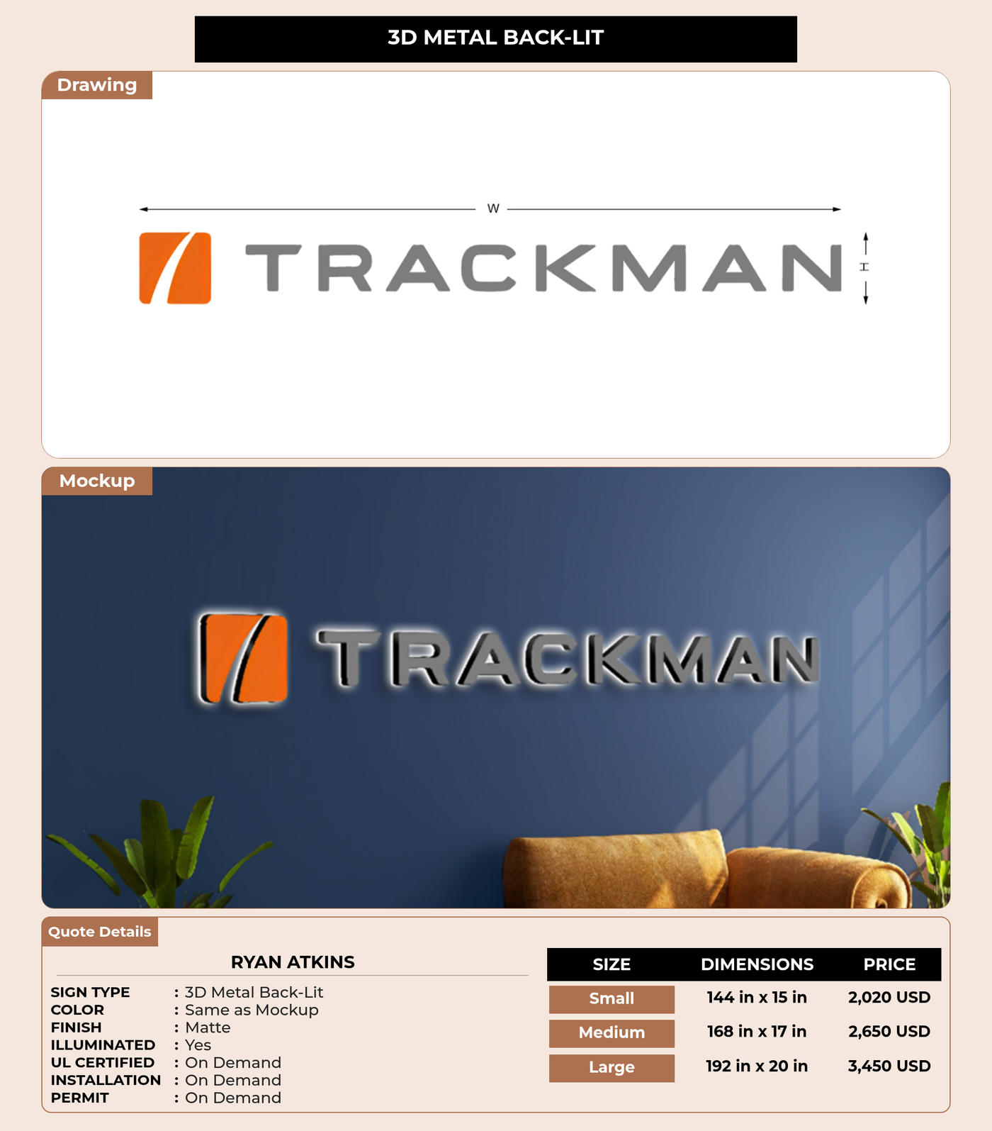 CUSTOM MOCKUP SIGN FOR Ryan Atkins