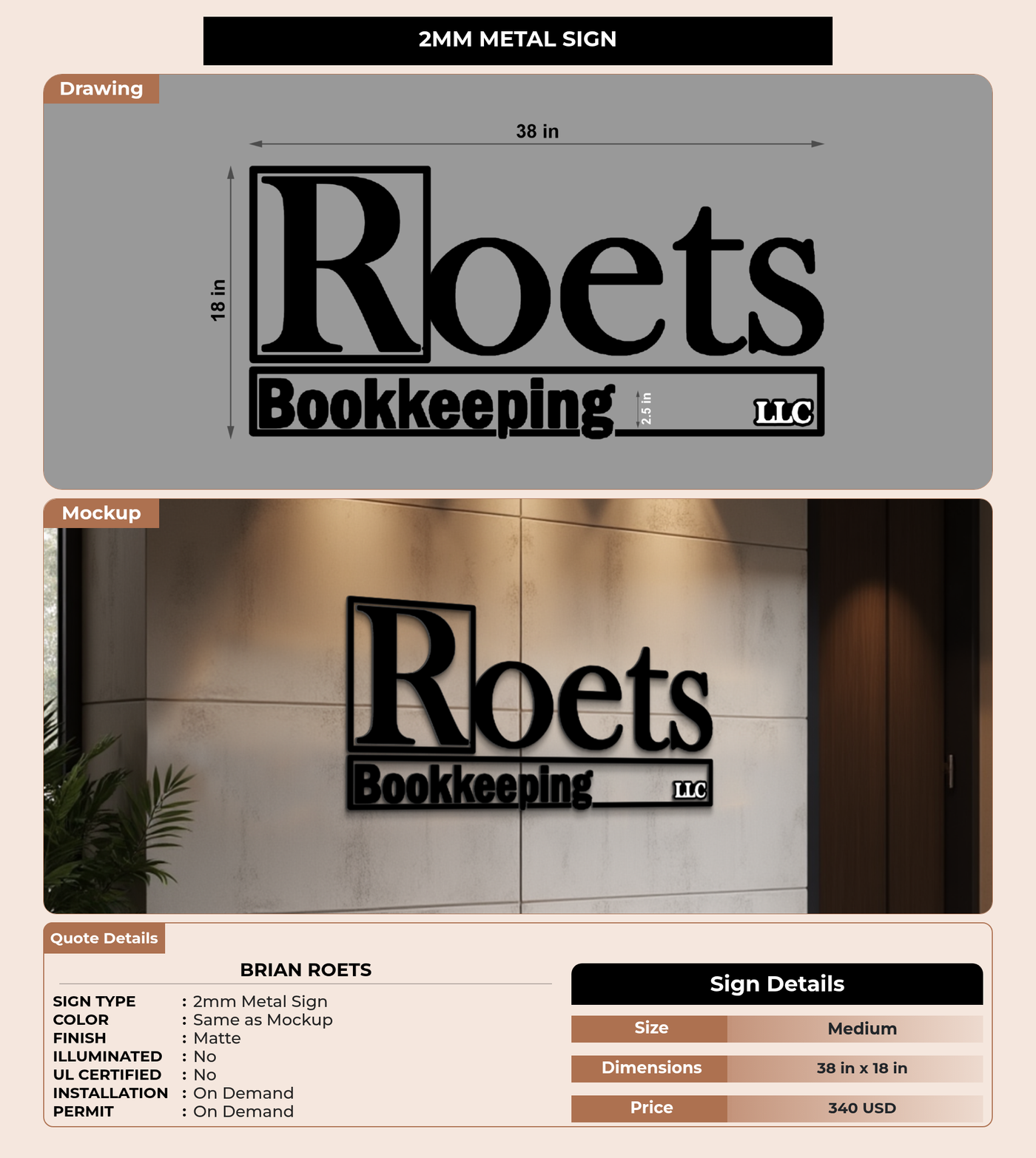 CUSTOM MOCKUP SIGN FOR Brian Roets
