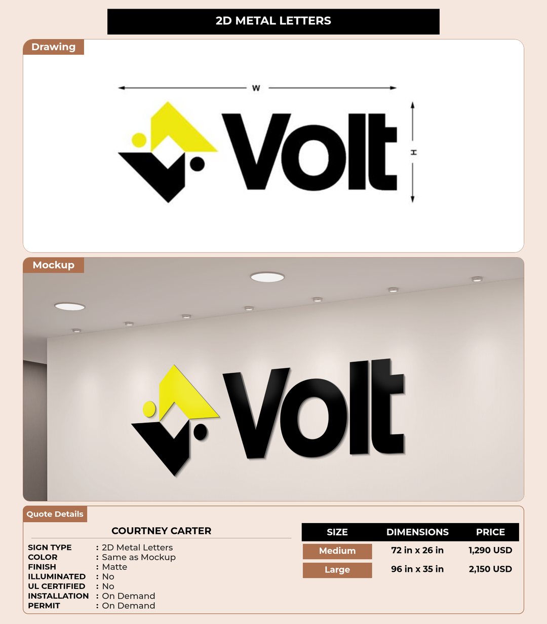 CUSTOM MOCKUP SIGN FOR Courtney Carter