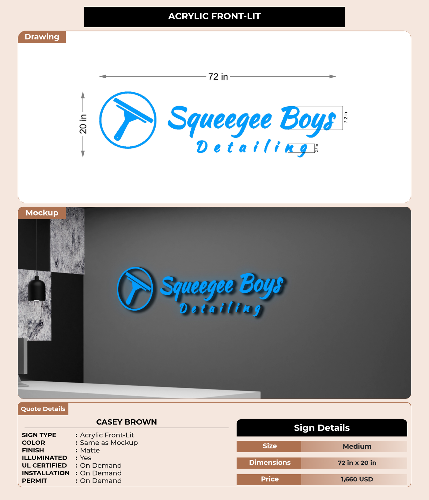 CUSTOM MOCKUP SIGN FOR Casey Brown