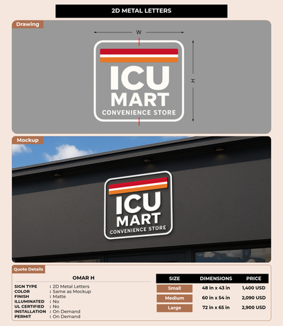 CUSTOM MOCKUP SIGN FOR Omar H