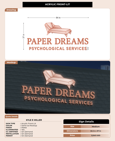 CUSTOM MOCKUP SIGN FOR KYLE E MILLER