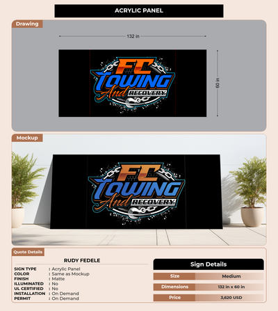 CUSTOM MOCKUP SIGN FOR Rudy Fedele