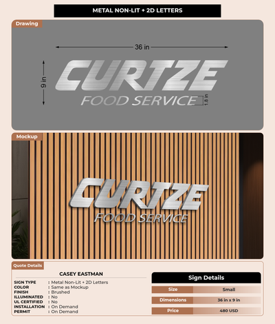CUSTOM MOCKUP SIGN FOR Casey Eastman