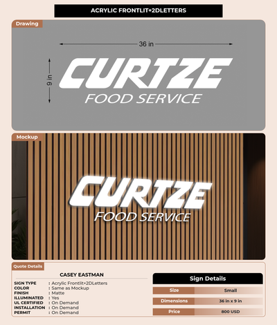 CUSTOM MOCKUP SIGN FOR Casey Eastman