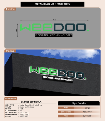 CUSTOM MOCKUP SIGN FOR Gabriel Espindola