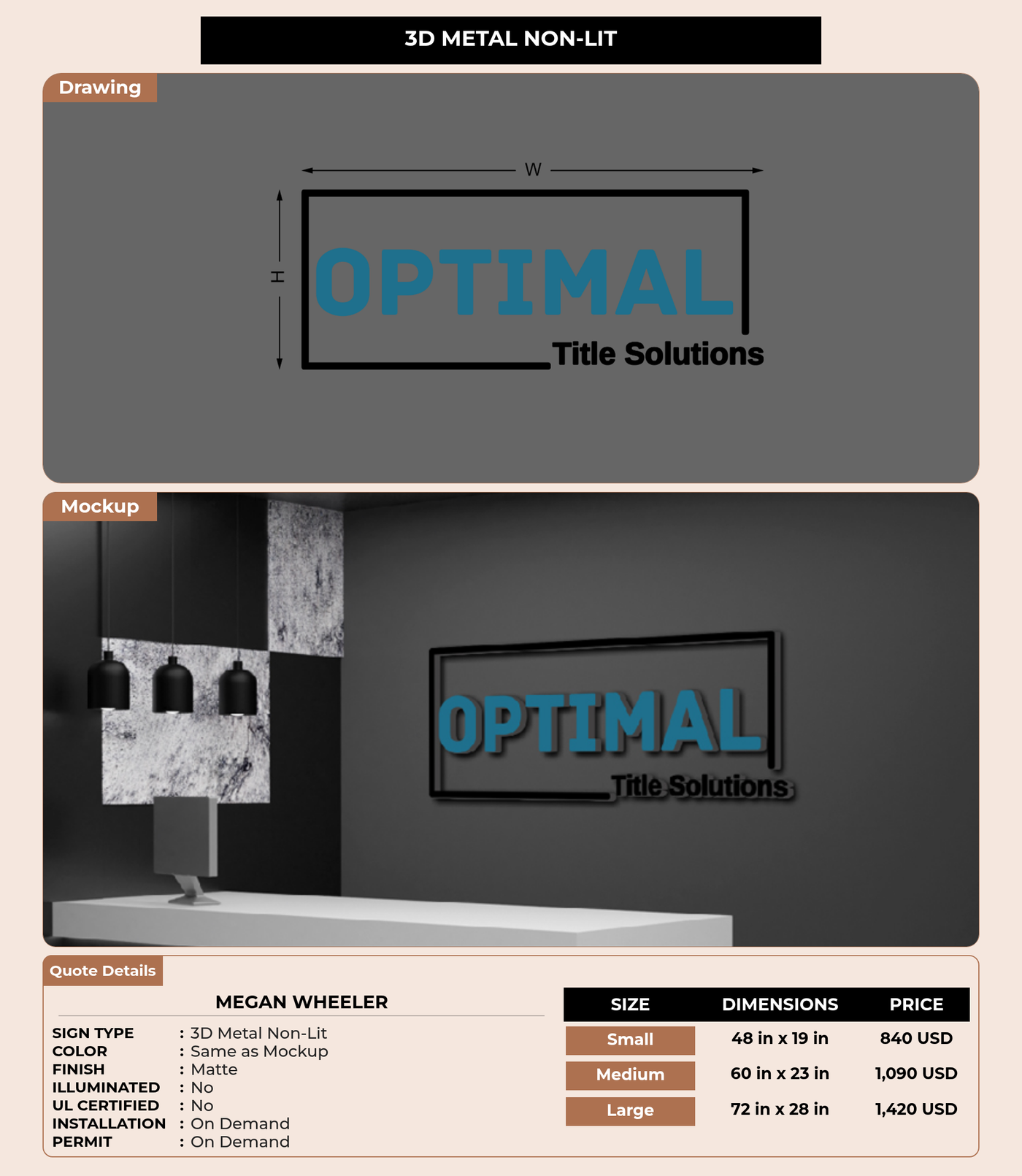 CUSTOM MOCKUP SIGN FOR Megan Wheeler