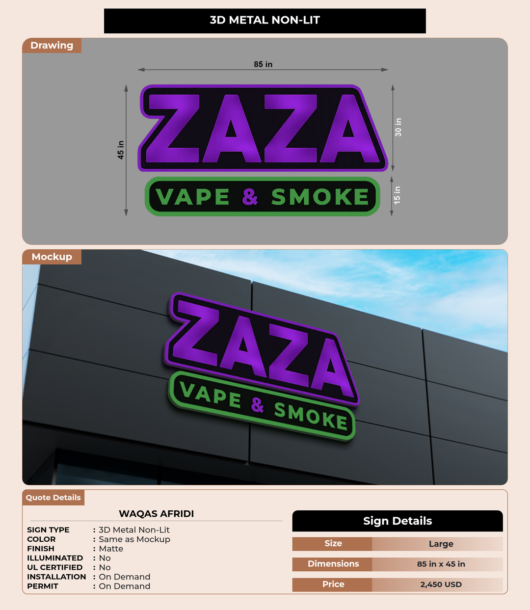 CUSTOM MOCKUP SIGN FOR Waqas Afridi