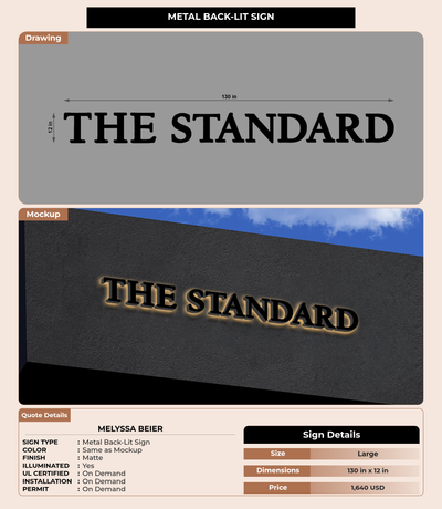 CUSTOM MOCKUP SIGN FOR Melyssa Beier