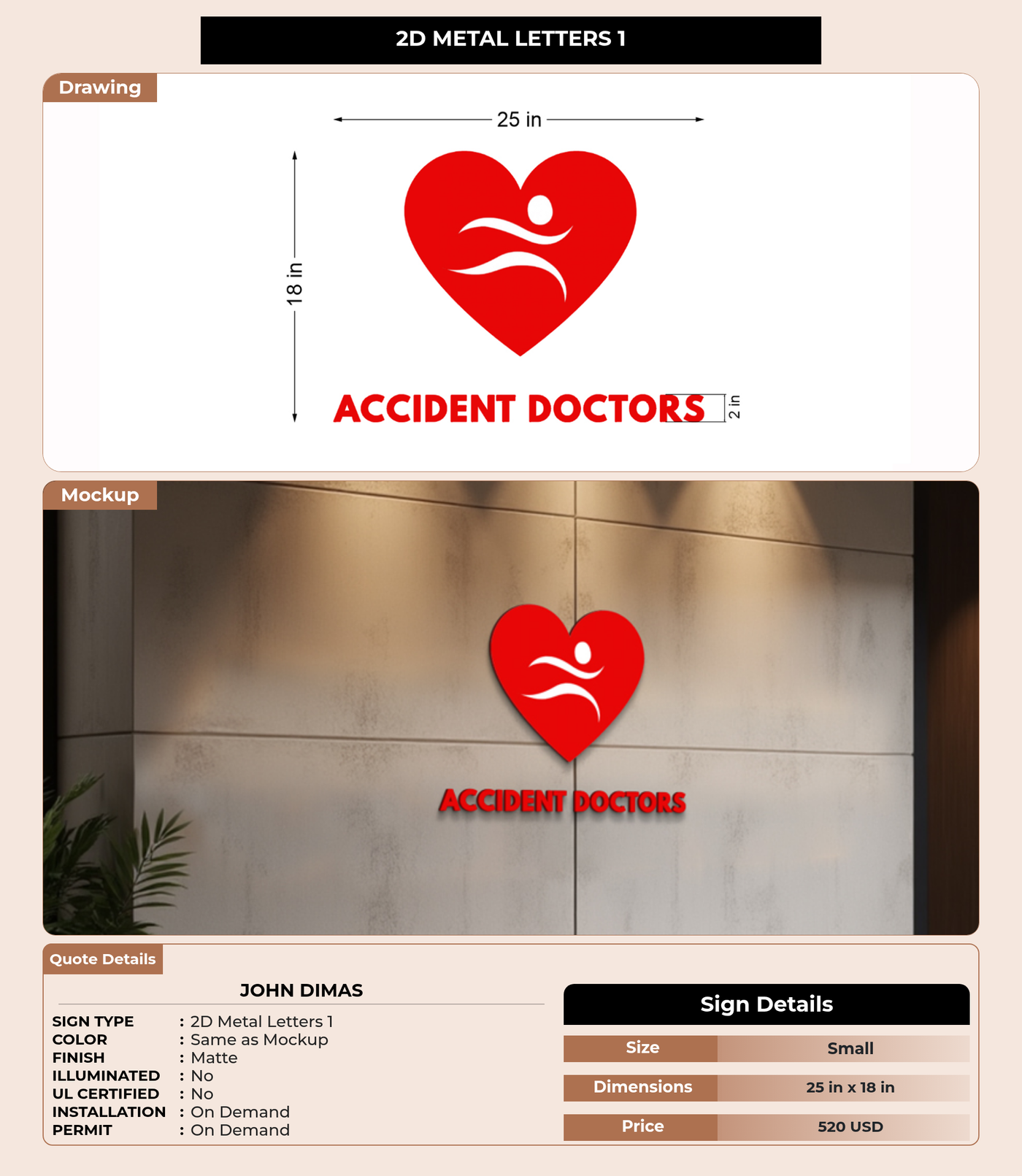 CUSTOM MOCKUP SIGN FOR john dimas