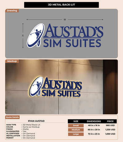 CUSTOM MOCKUP SIGN FOR Ryan Austad