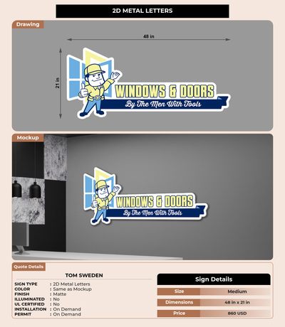 CUSTOM MOCKUP SIGN FOR Tom Sweden