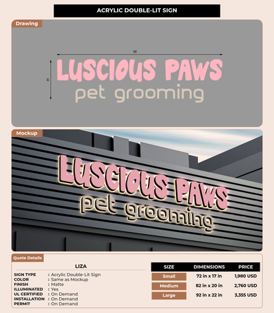 CUSTOM MOCKUP SIGN FOR Liza