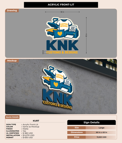 CUSTOM MOCKUP SIGN FOR Kurt
