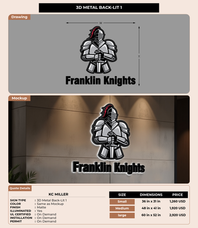 CUSTOM MOCKUP SIGN FOR KC Miller