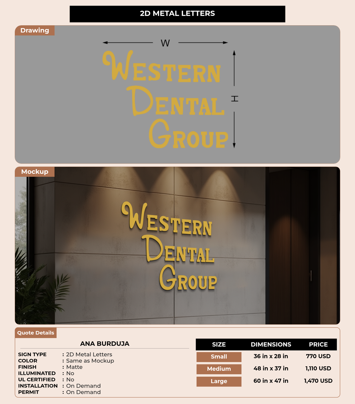 CUSTOM MOCKUP SIGN FOR Ana Burduja