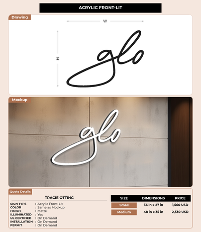CUSTOM MOCKUP SIGN FOR Tracie Otting