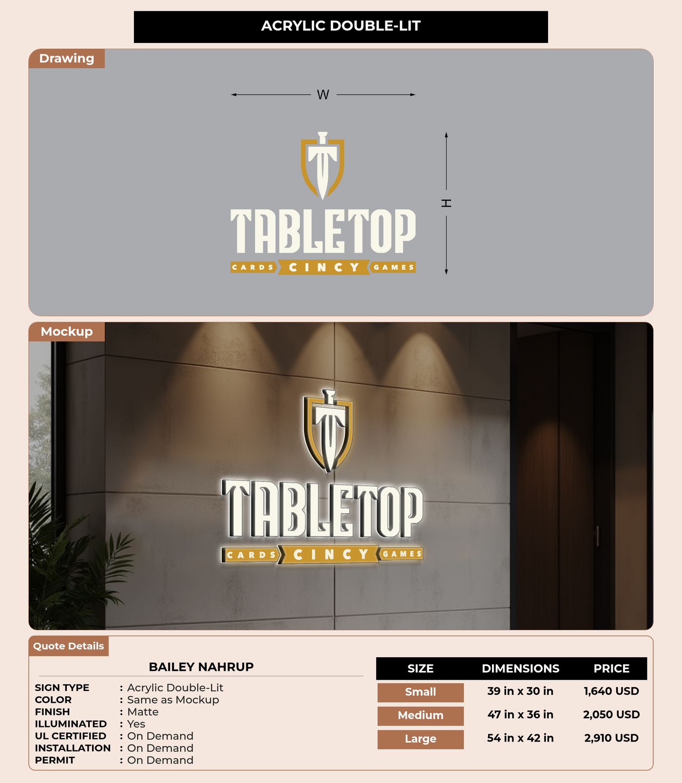 CUSTOM MOCKUP SIGN FOR bailey nahrup