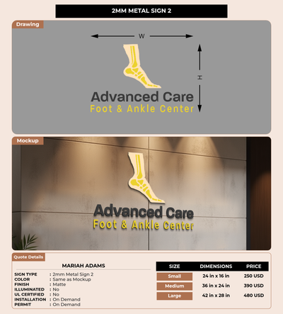 CUSTOM MOCKUP SIGN FOR Mariah Adams