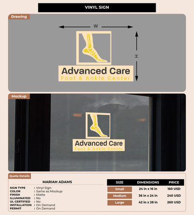 CUSTOM MOCKUP SIGN FOR Mariah Adams