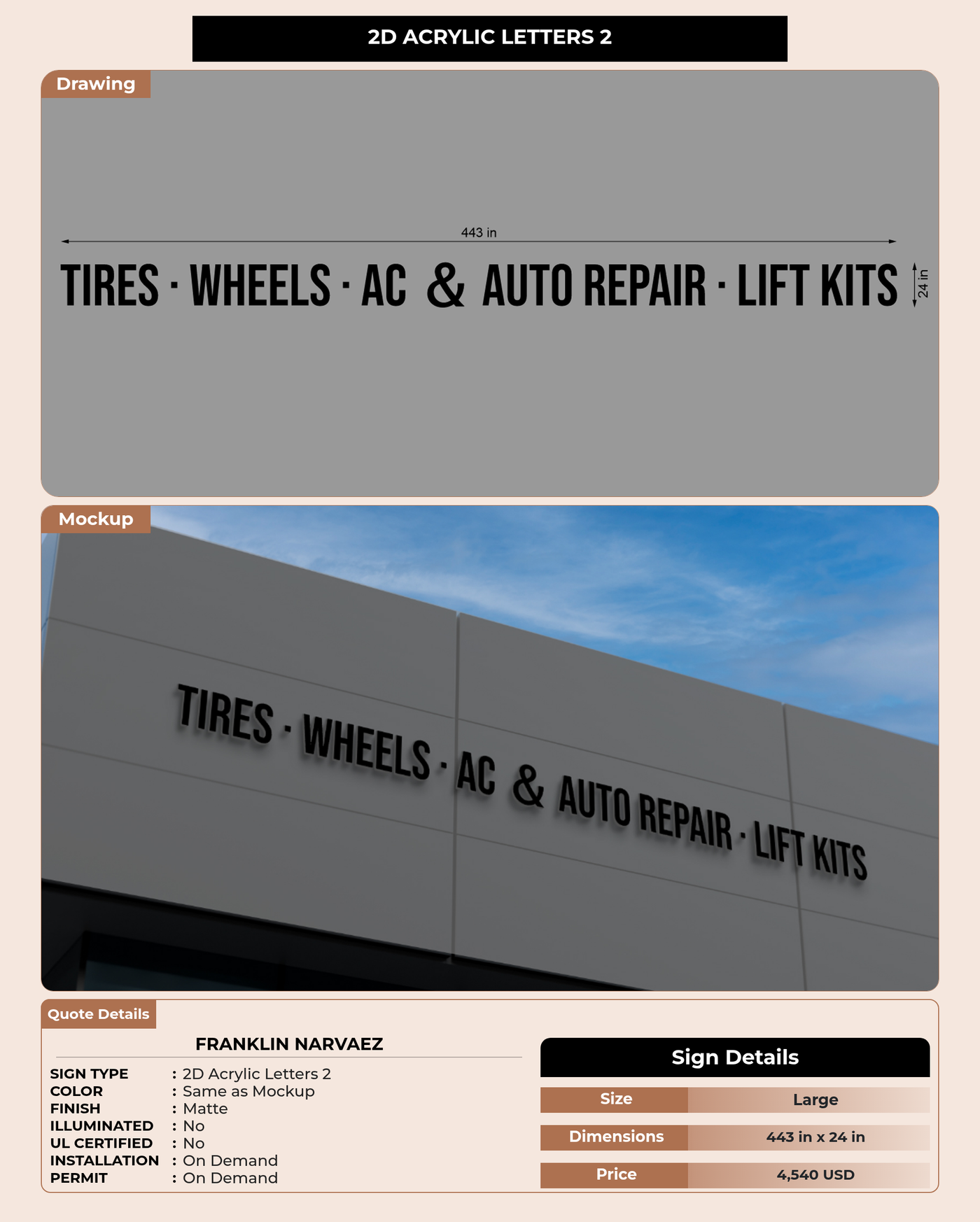 CUSTOM MOCKUP SIGN FOR Franklin Narvaez