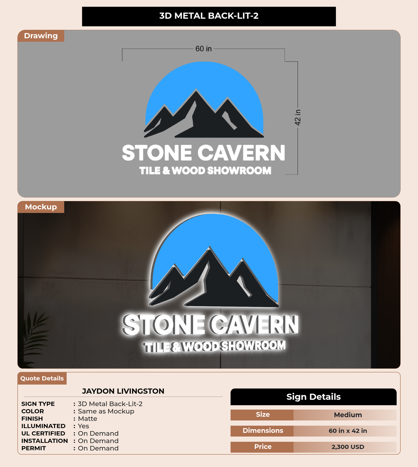 CUSTOM MOCKUP SIGN FOR Jaydon Livingston