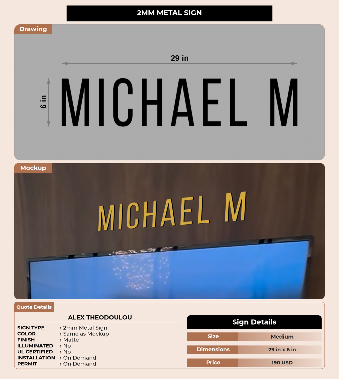 CUSTOM MOCKUP SIGN FOR Alex Theodoulou