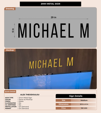 CUSTOM MOCKUP SIGN FOR Alex Theodoulou
