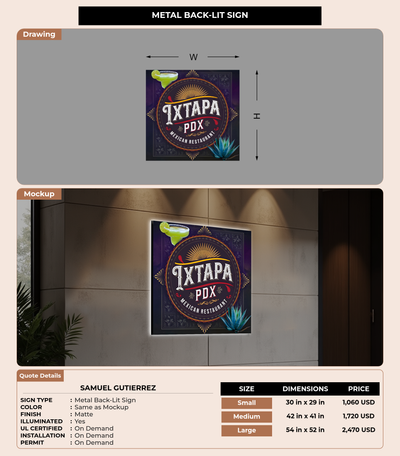CUSTOM MOCKUP SIGN FOR Samuel Gutierrez