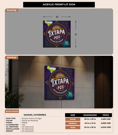 CUSTOM MOCKUP SIGN FOR Samuel Gutierrez