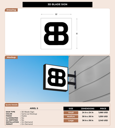 CUSTOM MOCKUP SIGN FOR Ariel S