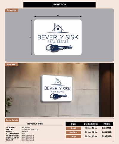 CUSTOM MOCKUP SIGN FOR Beverly Sisk